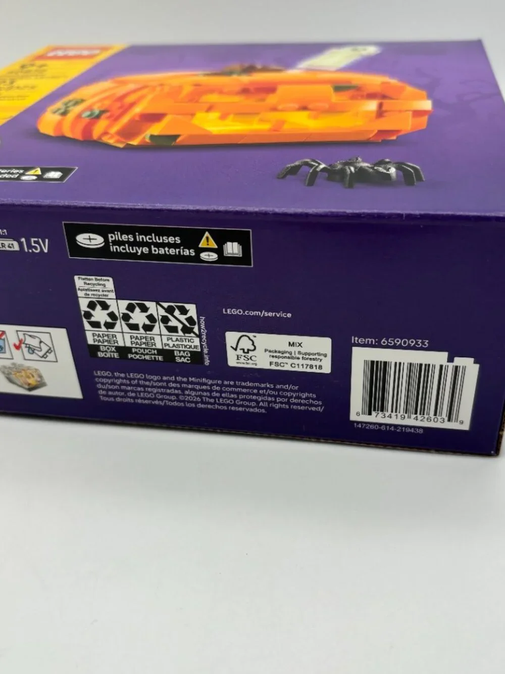 LEGO Halloween Pumpkin Lantern Building Toy 40872 NEW